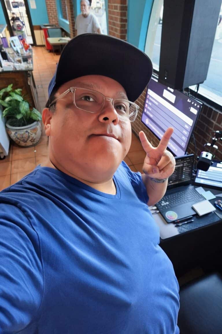 Jesse Rosendo, DJ and MC at Tough Toro Entertainment, at his DJ booth